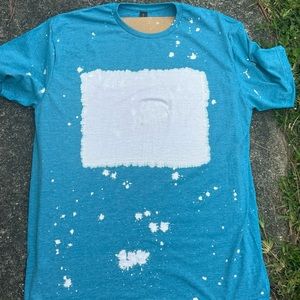 Hand bleached sublimation blanks